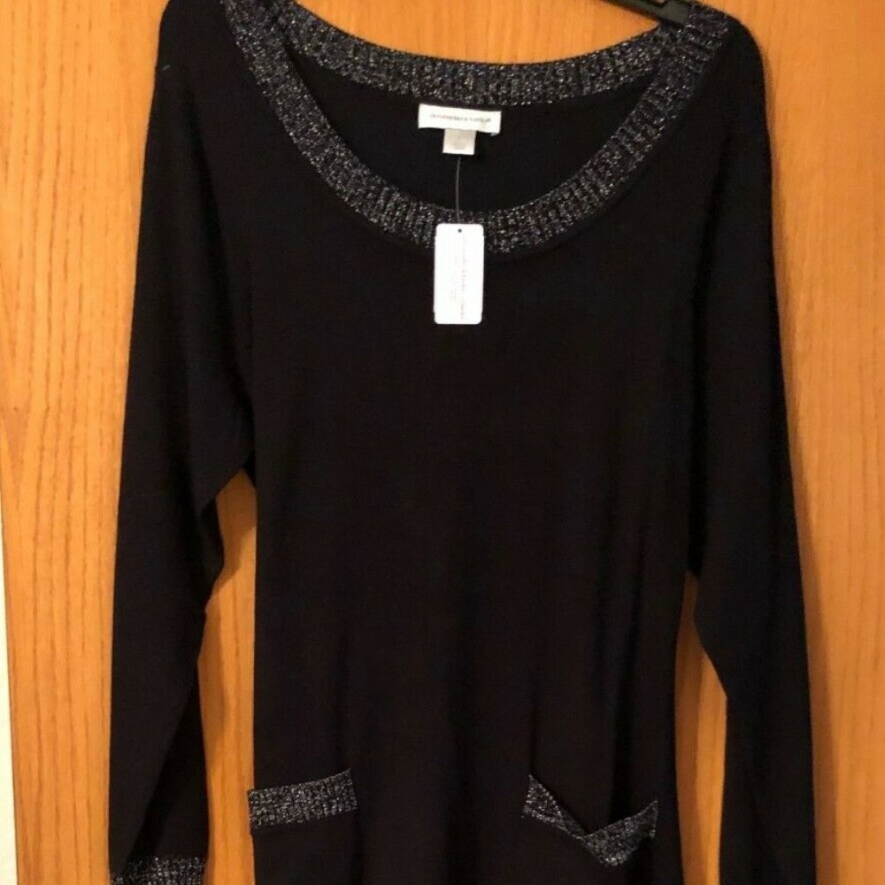 Christopher & Banks NWT Black knit dress